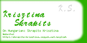 krisztina skrapits business card